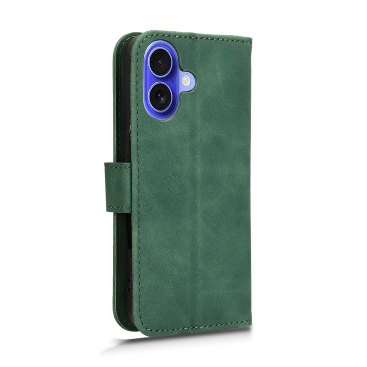 For iPhone 17 Skin Feel Magnetic Flip Leather Phone Case