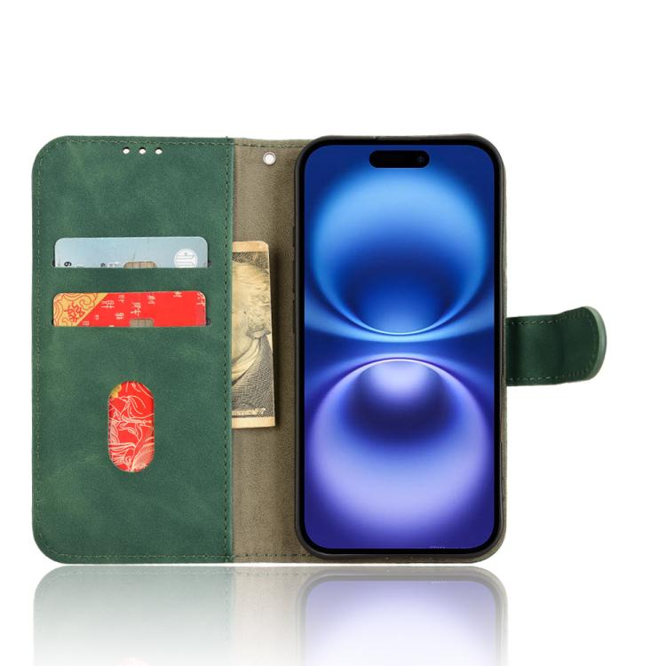 For iPhone 17 Skin Feel Magnetic Flip Leather Phone Case