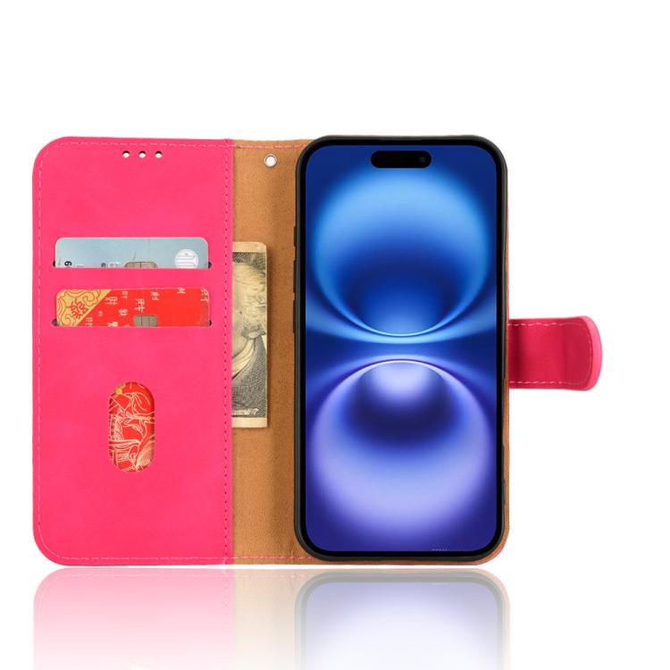 For iPhone 17 Skin Feel Magnetic Flip Leather Phone Case