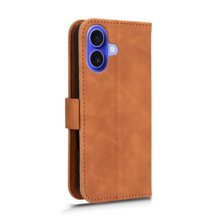 For iPhone 17 Skin Feel Magnetic Flip Leather Phone Case