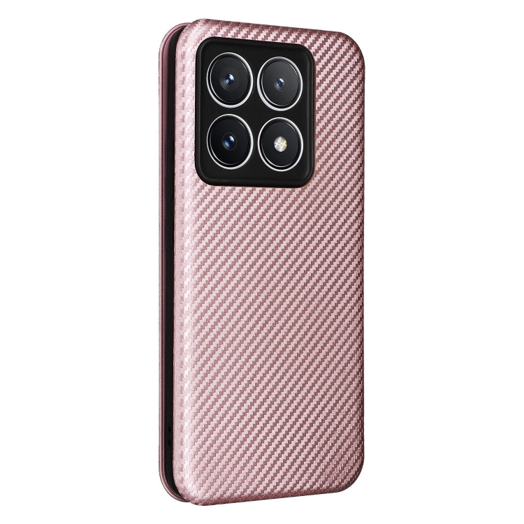 For Xiaomi 14T Pro Carbon Fiber Texture Flip Leather Phone Case