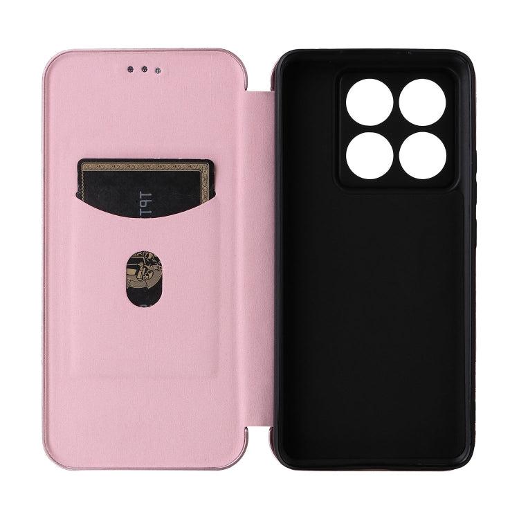 For Xiaomi 14T Pro Carbon Fiber Texture Flip Leather Phone Case