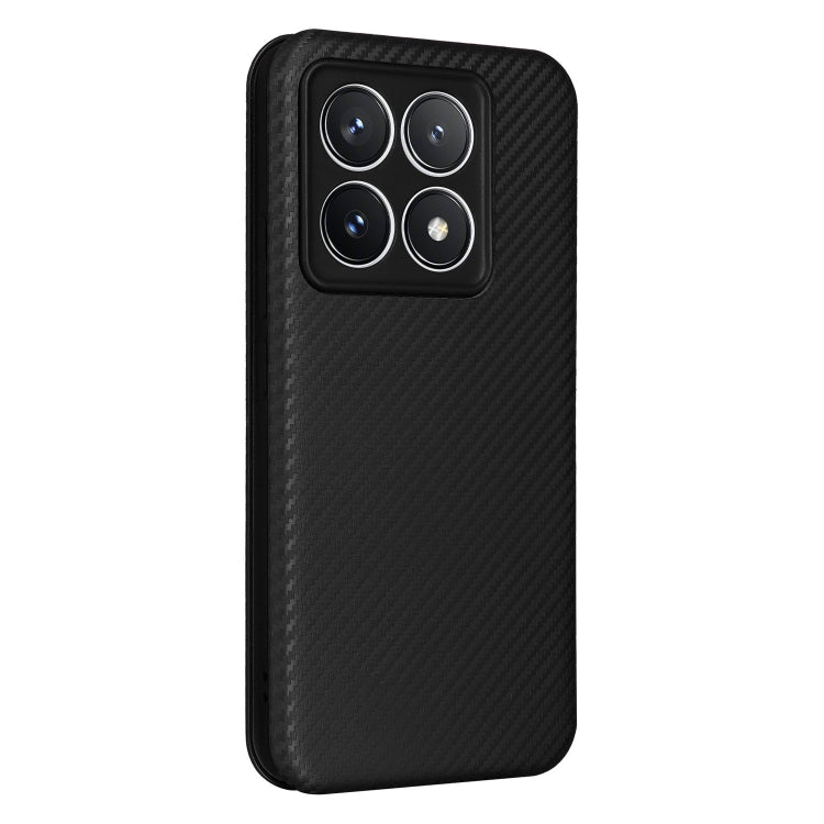 For Xiaomi 14T Pro Carbon Fiber Texture Flip Leather Phone Case
