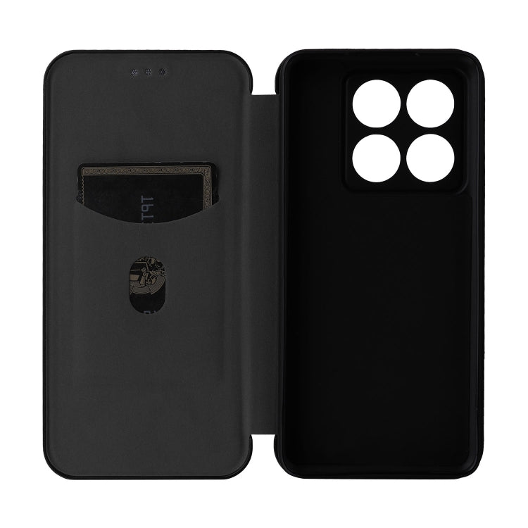 For Xiaomi 14T Pro Carbon Fiber Texture Flip Leather Phone Case