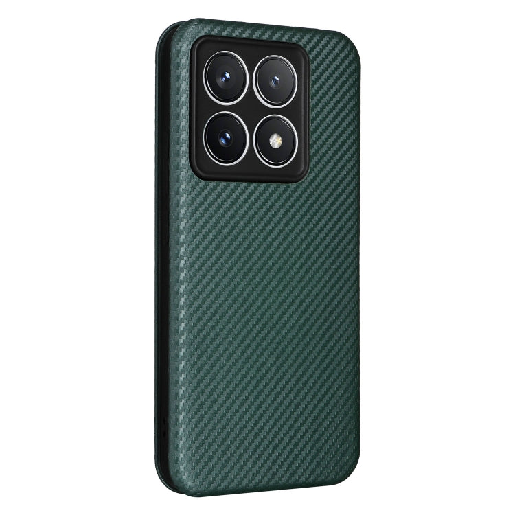 For Xiaomi 14T Pro Carbon Fiber Texture Flip Leather Phone Case