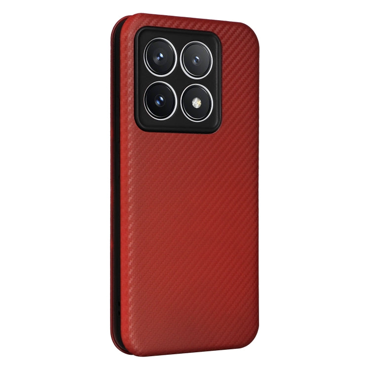 For Xiaomi 14T Pro Carbon Fiber Texture Flip Leather Phone Case