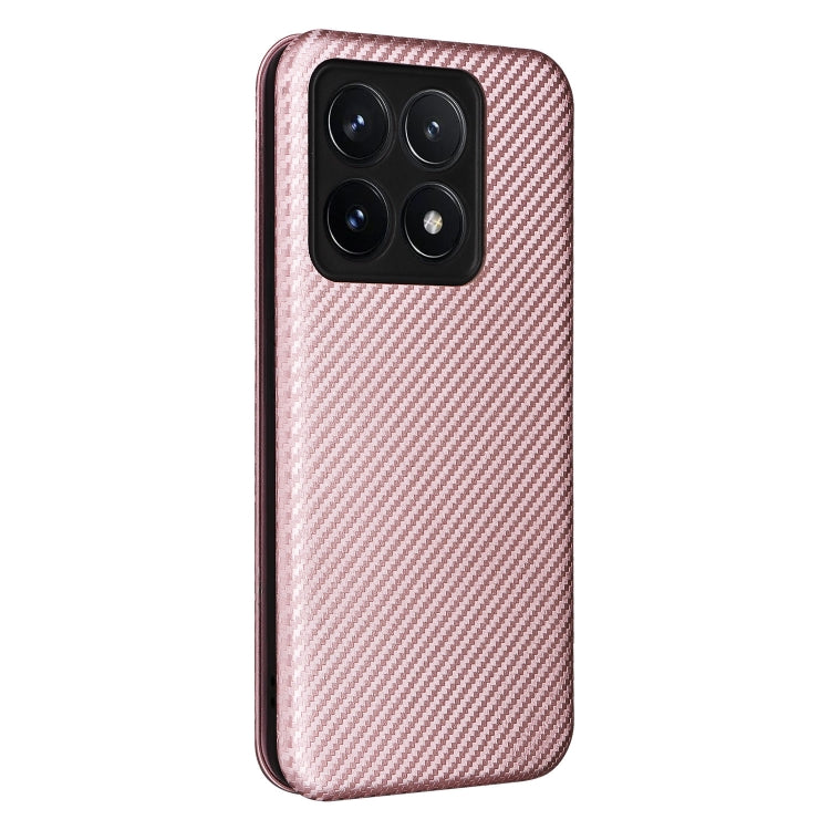 For Xiaomi 14T Carbon Fiber Texture Flip Leather Phone Case