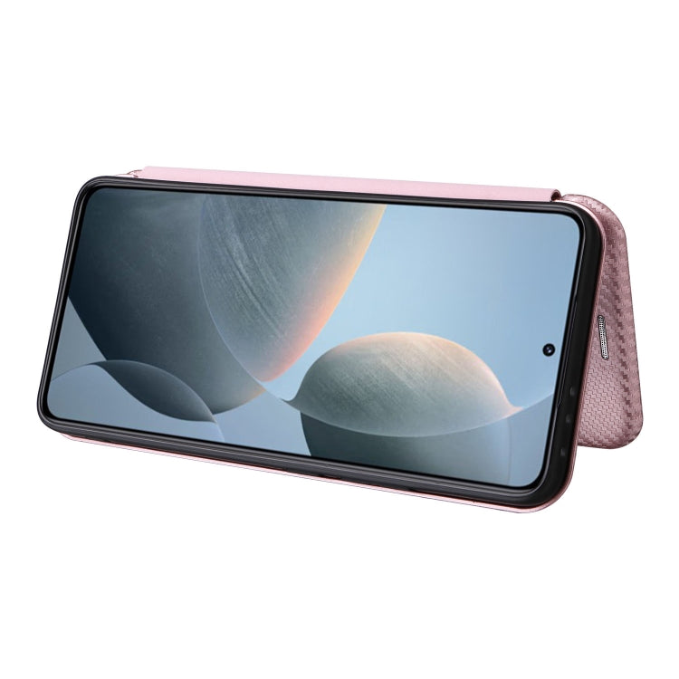For Xiaomi 14T Carbon Fiber Texture Flip Leather Phone Case