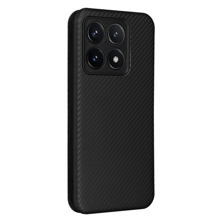 For Xiaomi 14T Carbon Fiber Texture Flip Leather Phone Case
