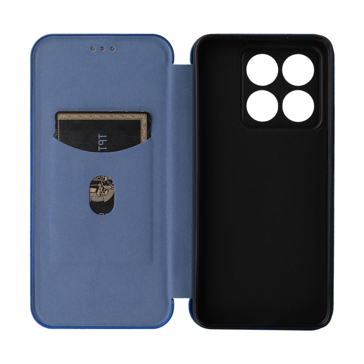 For Xiaomi 14T Carbon Fiber Texture Flip Leather Phone Case