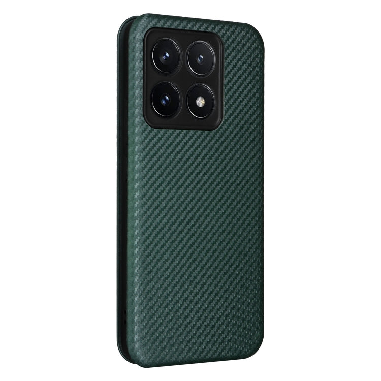 For Xiaomi 14T Carbon Fiber Texture Flip Leather Phone Case