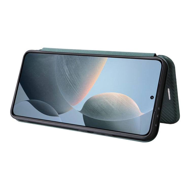 For Xiaomi 14T Carbon Fiber Texture Flip Leather Phone Case