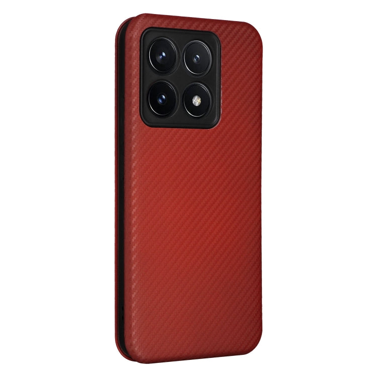 For Xiaomi 14T Carbon Fiber Texture Flip Leather Phone Case