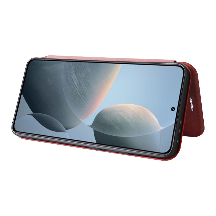 For Xiaomi 14T Carbon Fiber Texture Flip Leather Phone Case