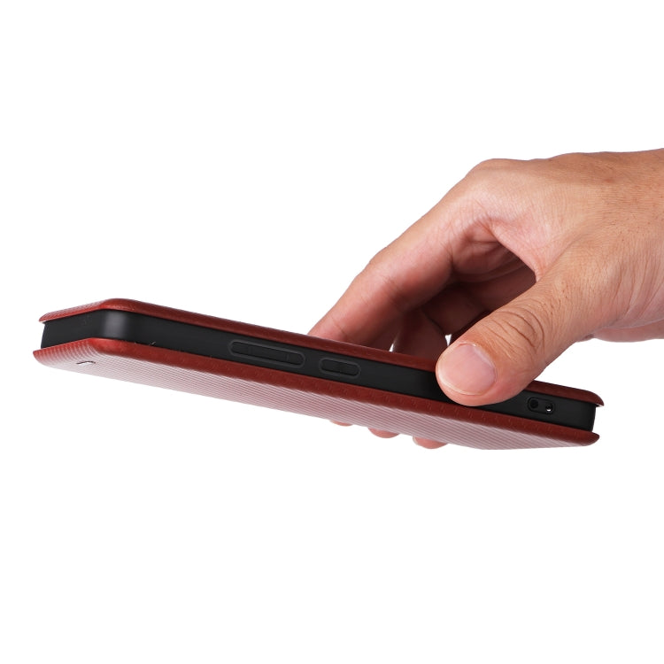 For Xiaomi 15 Carbon Fiber Texture Flip Leather Phone Case