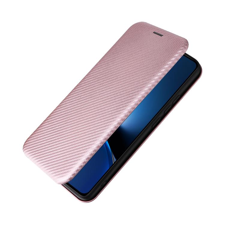 For Xiaomi Poco X7 Pro / Redmi Turbo 4 Carbon Fiber Texture Flip Leather Phone Case