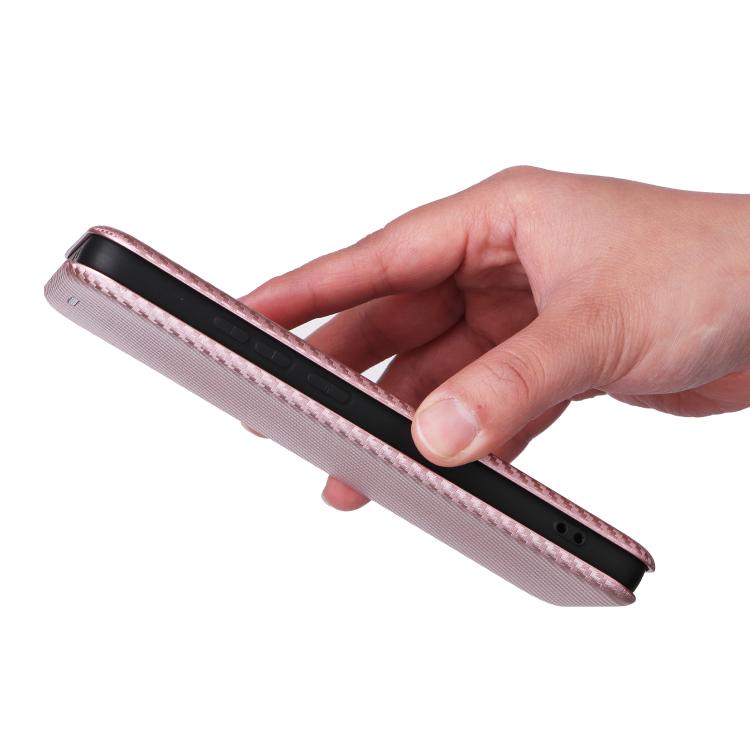 For Xiaomi Poco X7 Pro / Redmi Turbo 4 Carbon Fiber Texture Flip Leather Phone Case