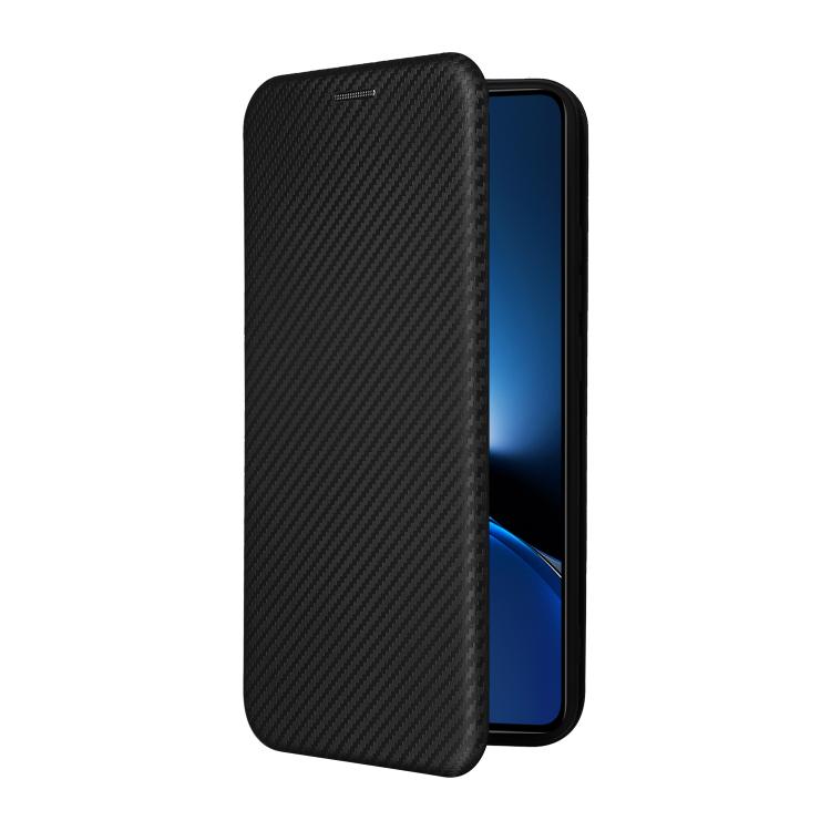 For Xiaomi Poco X7 Pro / Redmi Turbo 4 Carbon Fiber Texture Flip Leather Phone Case