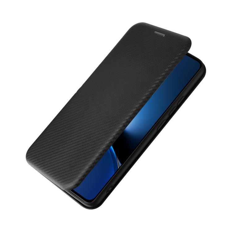 For Xiaomi Poco X7 Pro / Redmi Turbo 4 Carbon Fiber Texture Flip Leather Phone Case