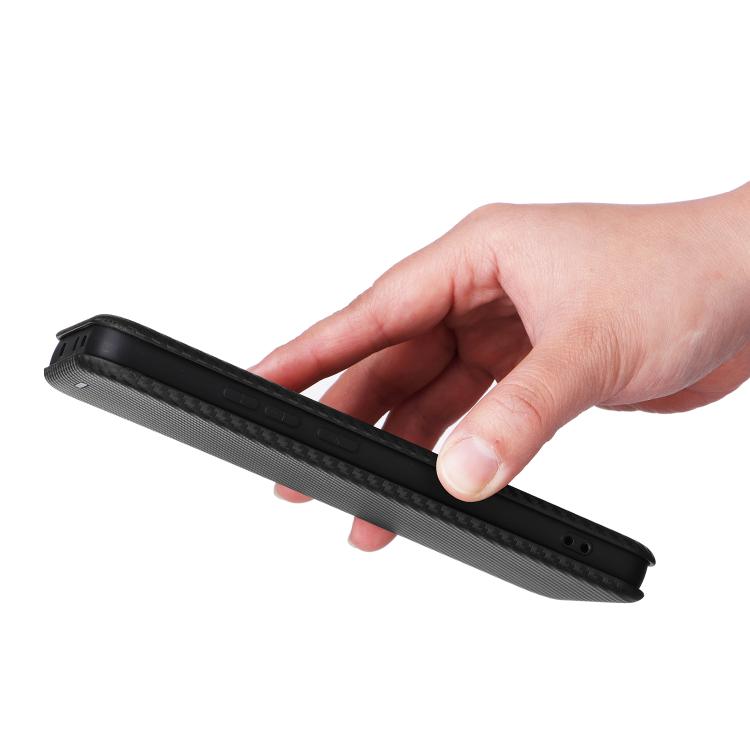 For Xiaomi Poco X7 Pro / Redmi Turbo 4 Carbon Fiber Texture Flip Leather Phone Case