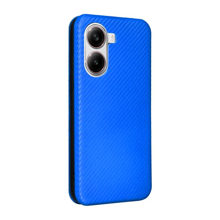 For Xiaomi Poco X7 Pro / Redmi Turbo 4 Carbon Fiber Texture Flip Leather Phone Case