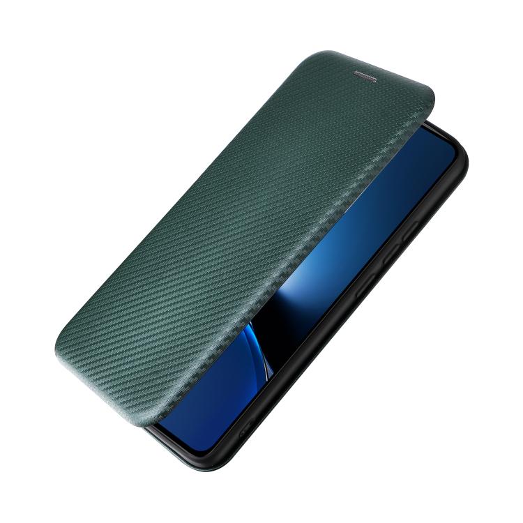 For Xiaomi Poco X7 Pro / Redmi Turbo 4 Carbon Fiber Texture Flip Leather Phone Case