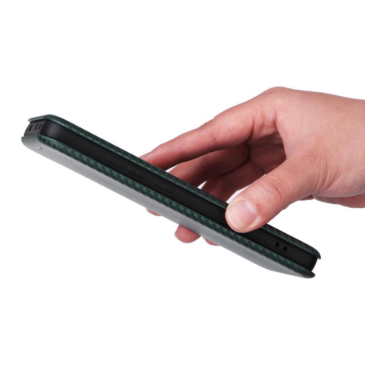 For Xiaomi Poco X7 Pro / Redmi Turbo 4 Carbon Fiber Texture Flip Leather Phone Case