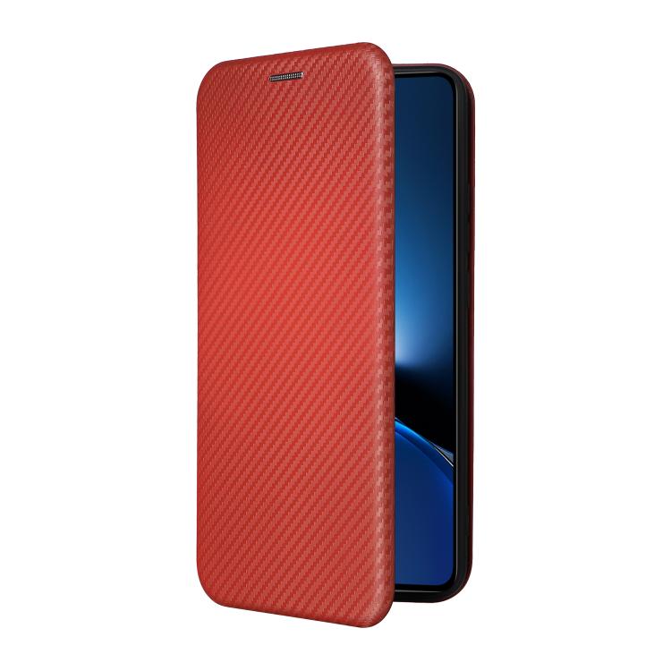 For Xiaomi Poco X7 Pro / Redmi Turbo 4 Carbon Fiber Texture Flip Leather Phone Case