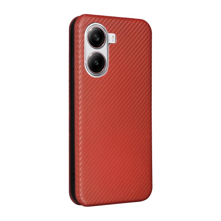 For Xiaomi Poco X7 Pro / Redmi Turbo 4 Carbon Fiber Texture Flip Leather Phone Case