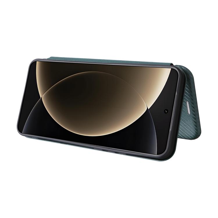 For Xiaomi 15 Ultra Carbon Fiber Texture Flip Leather Phone Case