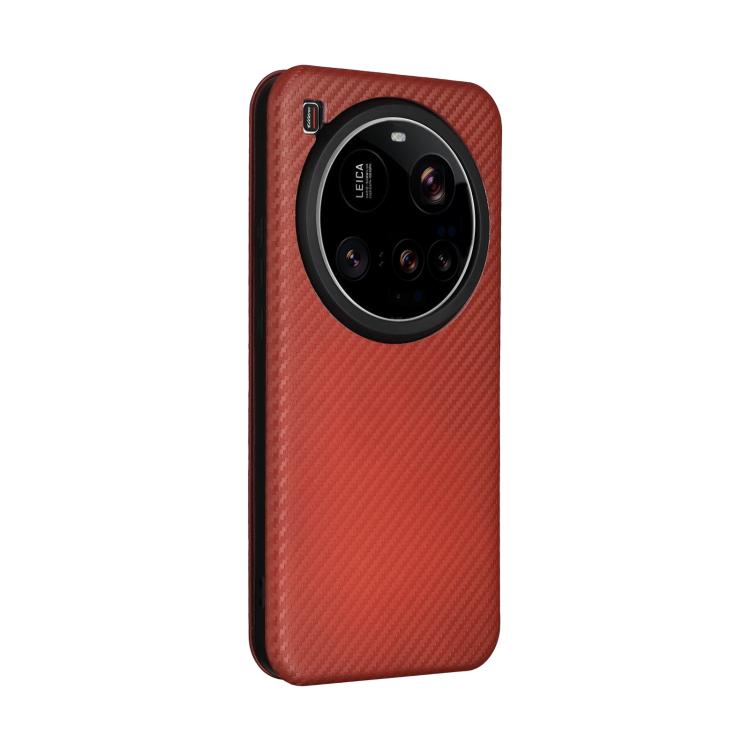 For Xiaomi 15 Ultra Carbon Fiber Texture Flip Leather Phone Case