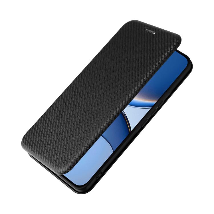 For Xiaomi Poco F7 5G Global Carbon Fiber Texture Flip Leather Phone Case
