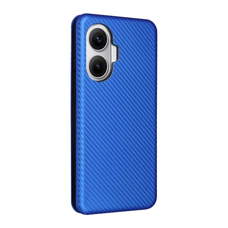 For Xiaomi Poco F7 5G Global Carbon Fiber Texture Flip Leather Phone Case