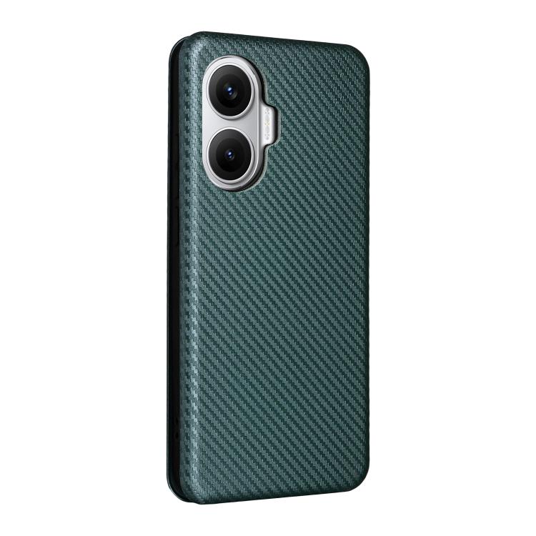 For Xiaomi Poco F7 5G Global Carbon Fiber Texture Flip Leather Phone Case