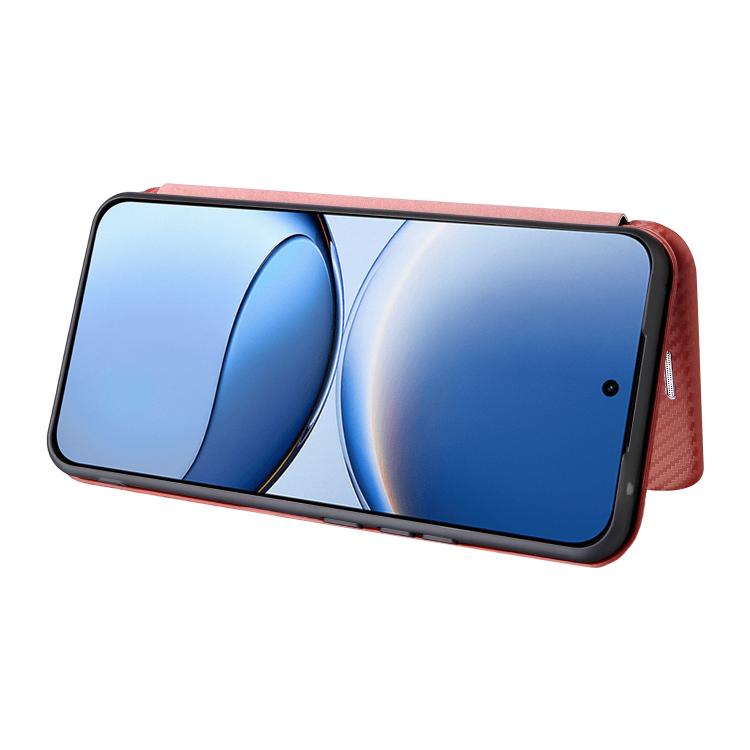For Xiaomi Poco F7 5G Global Carbon Fiber Texture Flip Leather Phone Case