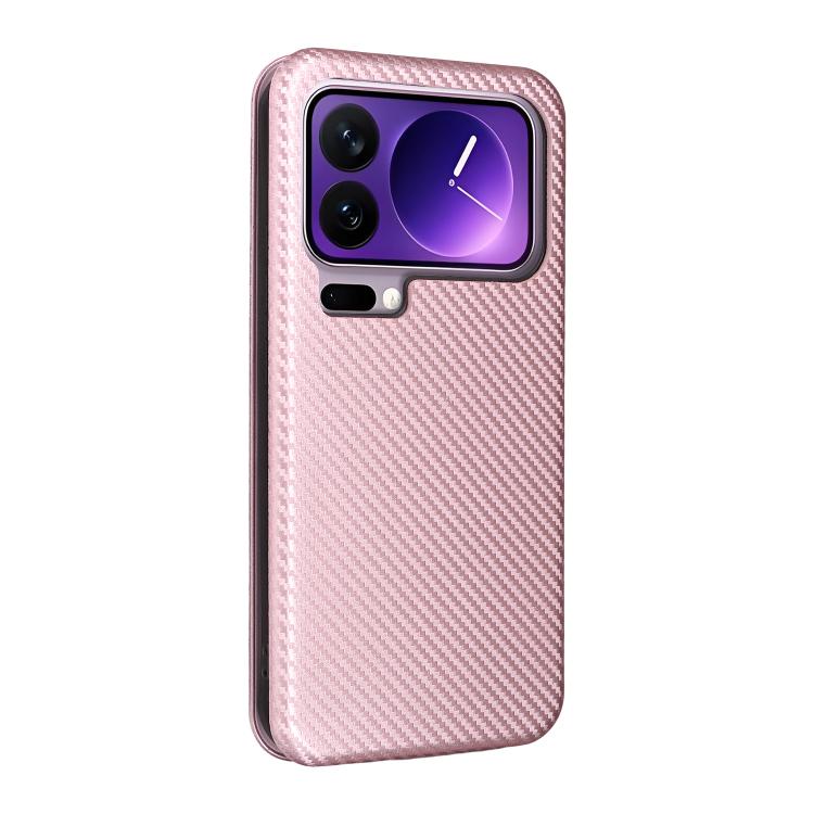 For Xiaomi 17 Pro Carbon Fiber Texture Flip Leather Phone Case