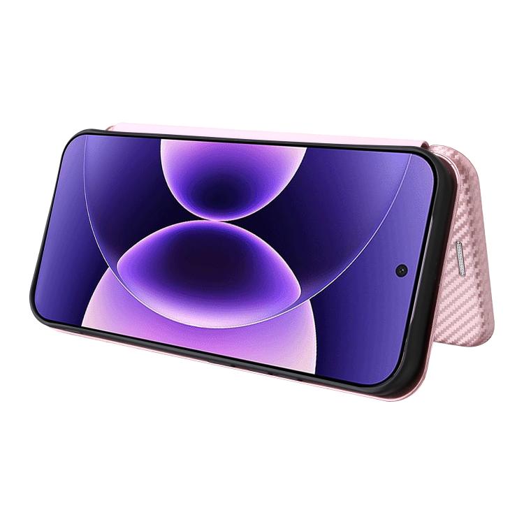 For Xiaomi 17 Pro Carbon Fiber Texture Flip Leather Phone Case