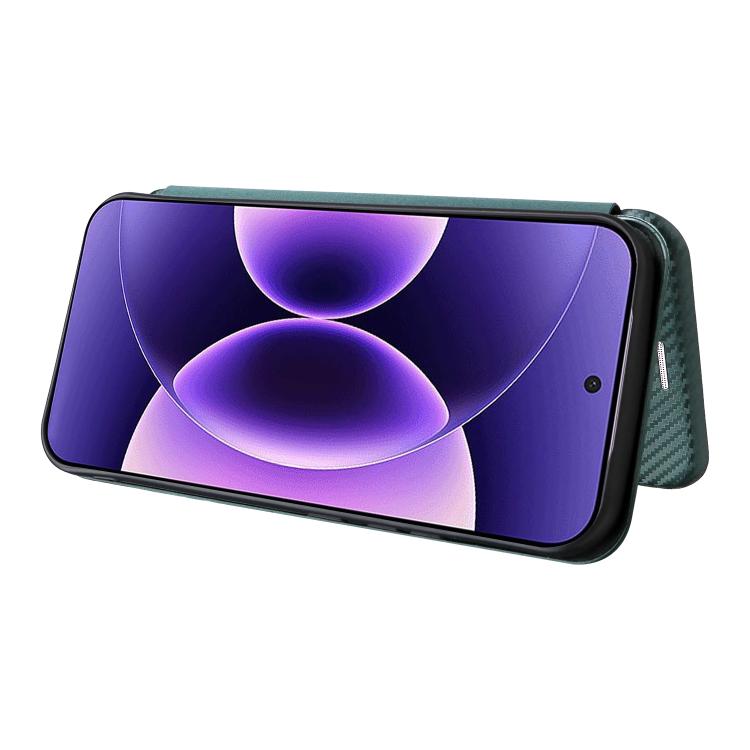 For Xiaomi 17 Pro Carbon Fiber Texture Flip Leather Phone Case