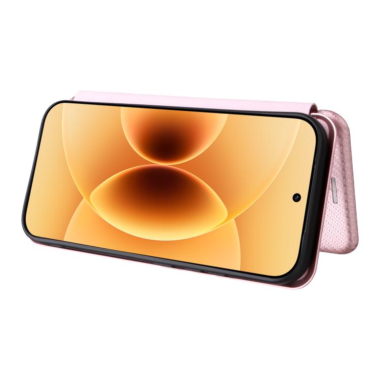 For Xiaomi 17 Carbon Fiber Texture Flip Leather Phone Case