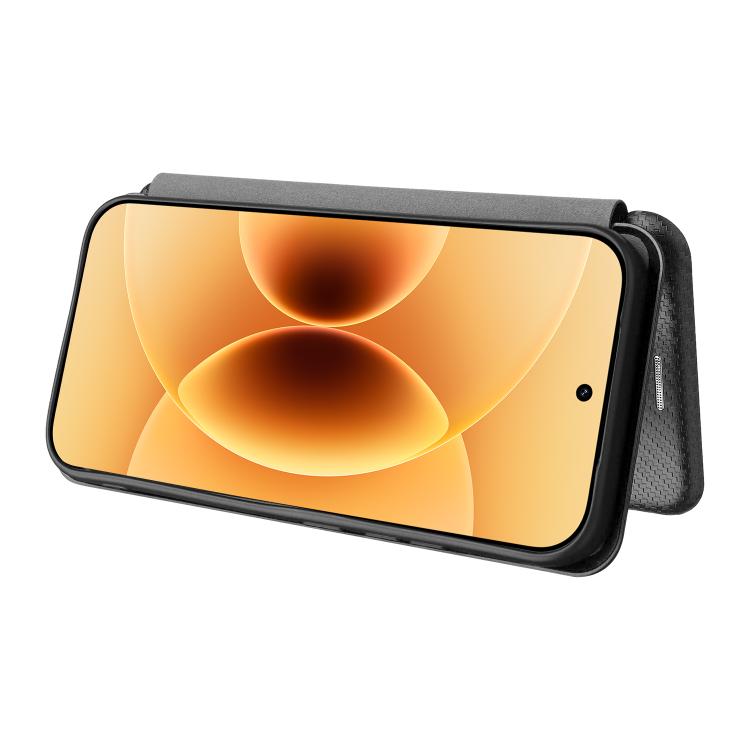 For Xiaomi 17 Carbon Fiber Texture Flip Leather Phone Case