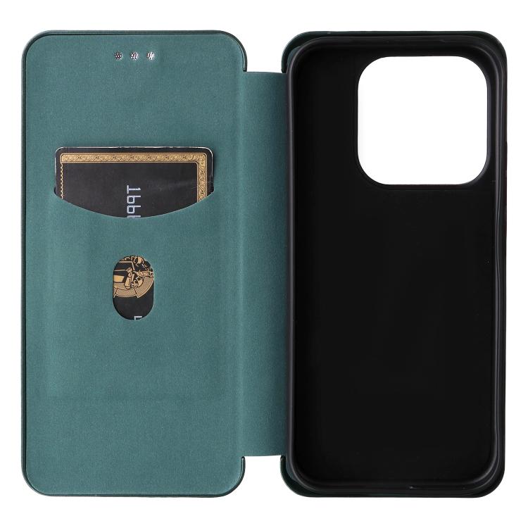 For Xiaomi 17 Carbon Fiber Texture Flip Leather Phone Case