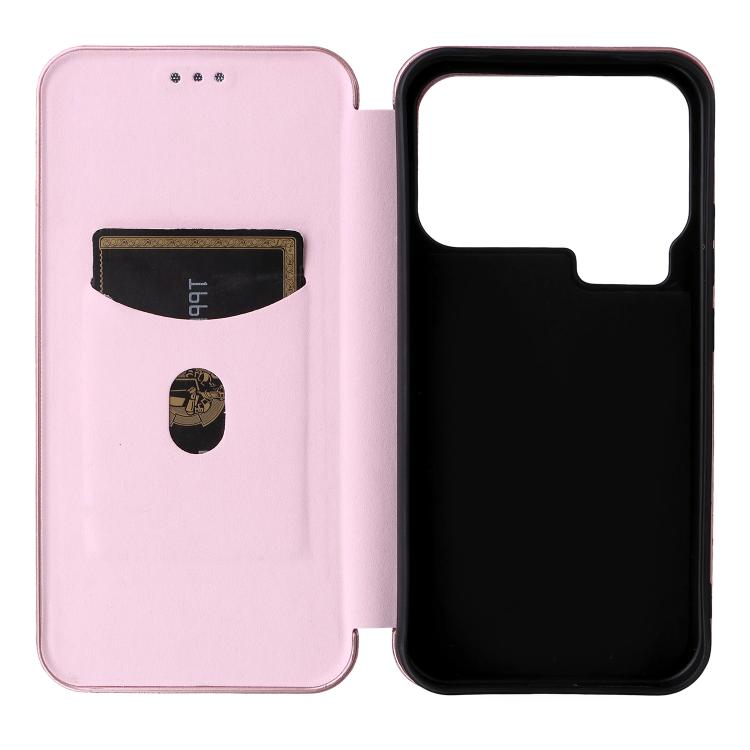 For Xiaomi 17 Pro Max Carbon Fiber Texture Flip Leather Phone Case