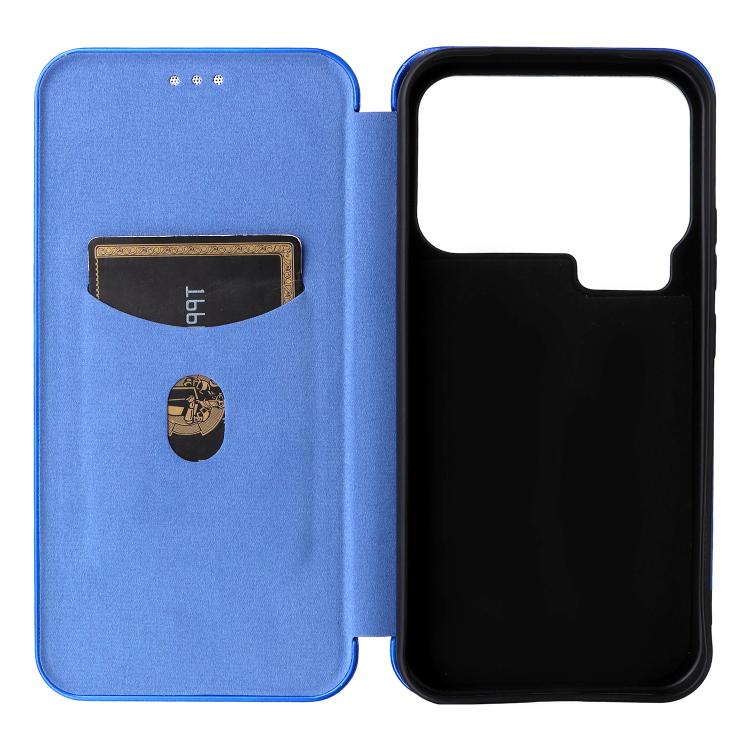 For Xiaomi 17 Pro Max Carbon Fiber Texture Flip Leather Phone Case