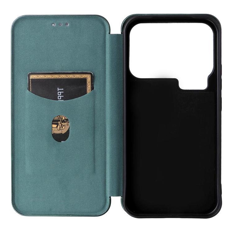 For Xiaomi 17 Pro Max Carbon Fiber Texture Flip Leather Phone Case