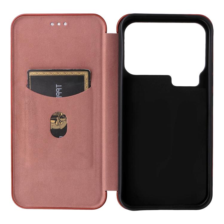 For Xiaomi 17 Pro Max Carbon Fiber Texture Flip Leather Phone Case