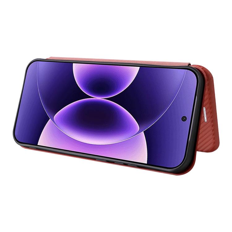 For Xiaomi 17 Pro Max Carbon Fiber Texture Flip Leather Phone Case