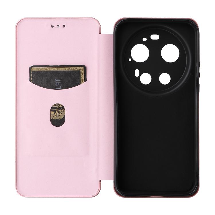 For Xiaomi 17 Ultra Carbon Fiber Texture Flip Leather Phone Case