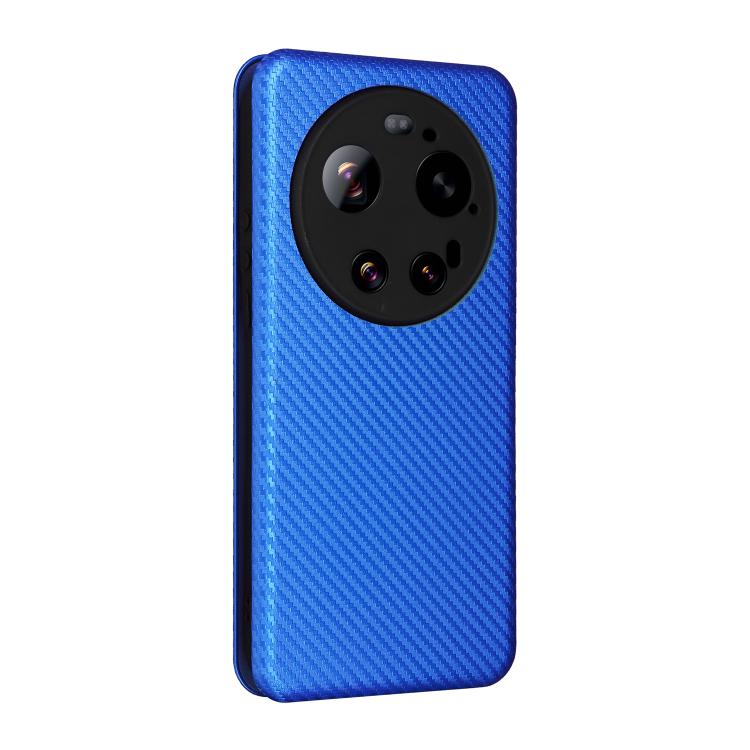 For Xiaomi 17 Ultra Carbon Fiber Texture Flip Leather Phone Case