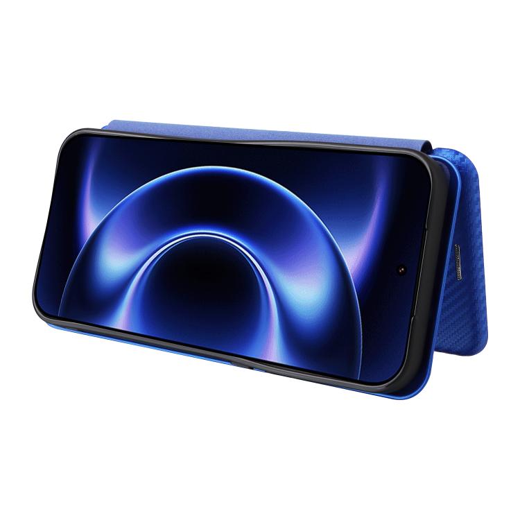 For Xiaomi 17 Ultra Carbon Fiber Texture Flip Leather Phone Case