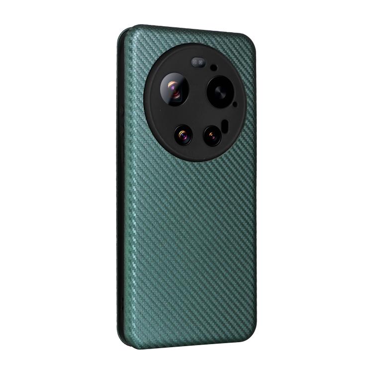 For Xiaomi 17 Ultra Carbon Fiber Texture Flip Leather Phone Case